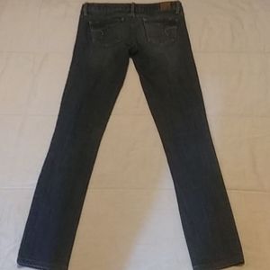 Jean Slim Délavé Foncé American Eagle - Taille 0 Court - Coton Stretch - Occasion Excellent état